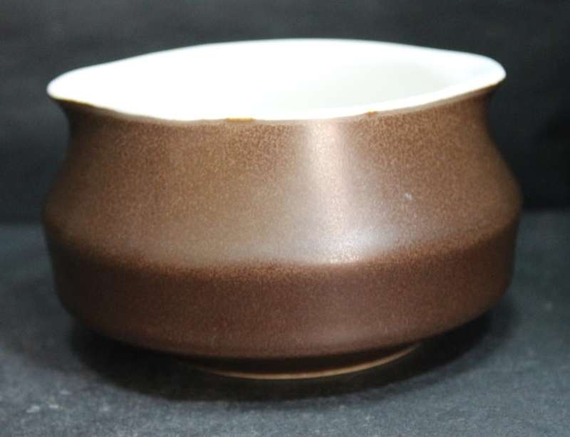 Japanese Retro Casual Ceram Dark Brown Sugar Bowl and Milk Jug