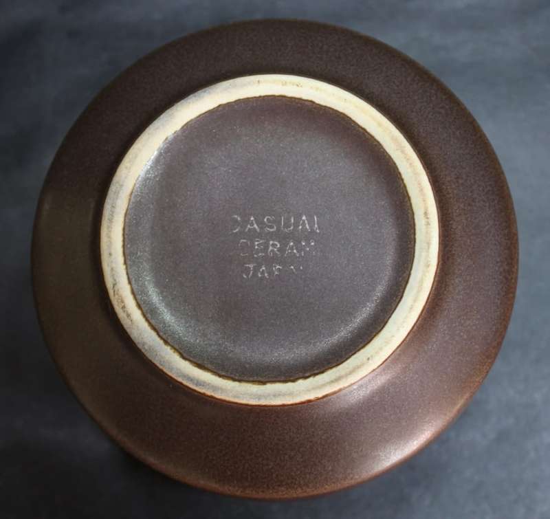 Japanese Retro Casual Ceram Dark Brown Sugar Bowl and Milk Jug
