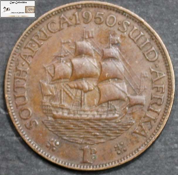 South Africa 1 Penny 1950 Coin Circulated