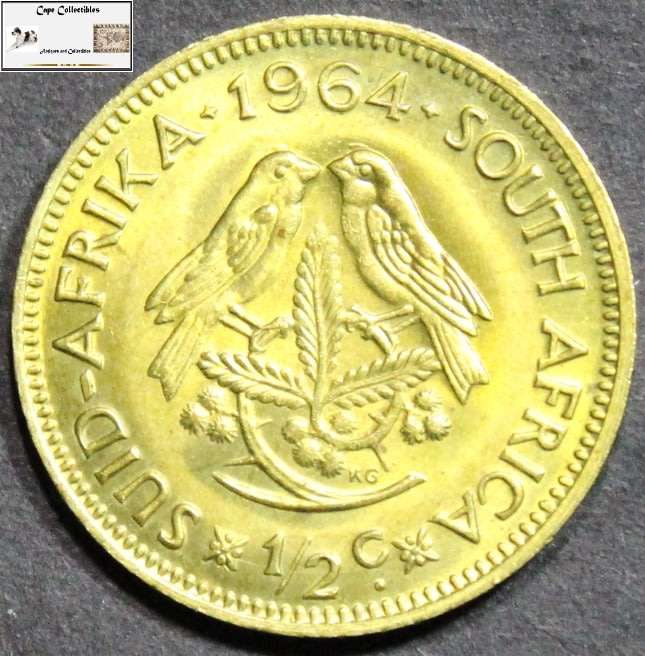 South Africa 1/2 Cent 1964 Coin EF40