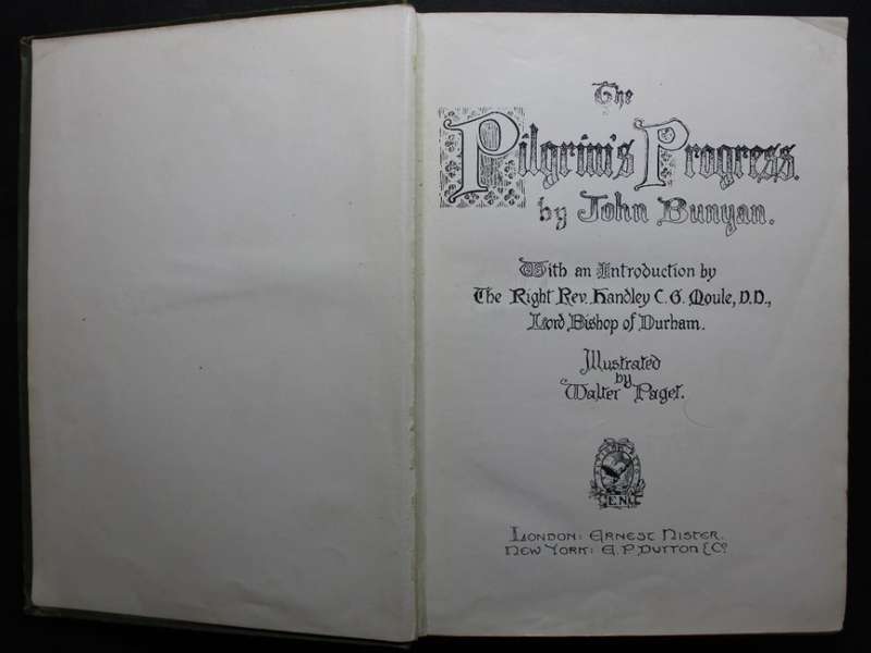 The Pilgrims Progress by John Bunyan (@1910 Edition).