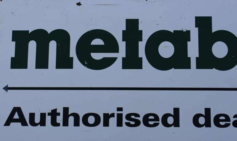 Metabo Authorised Dealer Metal Advertising Sign