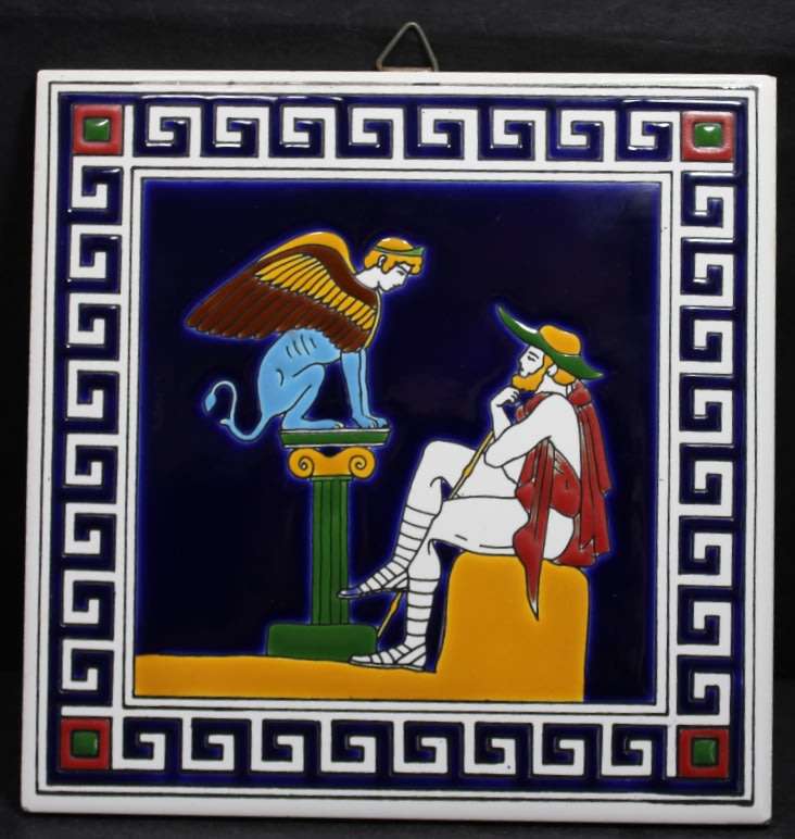 2 Smaltotechniki Greek Ceramic Decorative Tiles