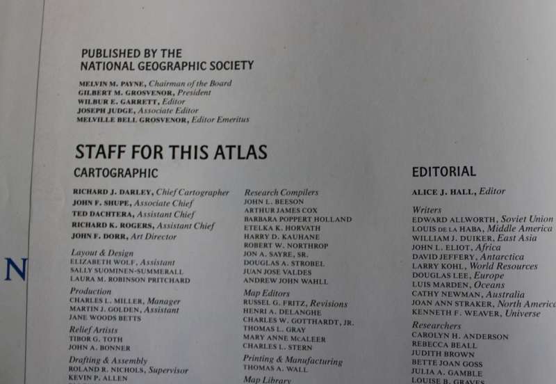 National Geographic Atlas Of The World 5th Edition 1981 Large Hardcover