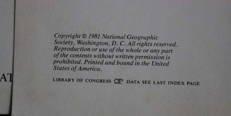 National Geographic Atlas Of The World 5th Edition 1981 Large Hardcover