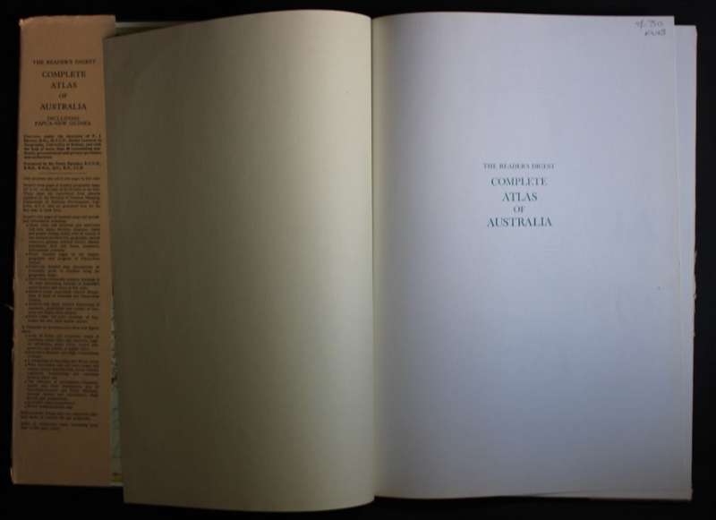 The Readers Digest Complete Atlas of Australia including Papua-New Guinea First Edition 1968