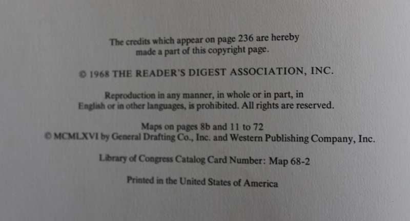 Readers Digest These United States 1968 Large Atlas