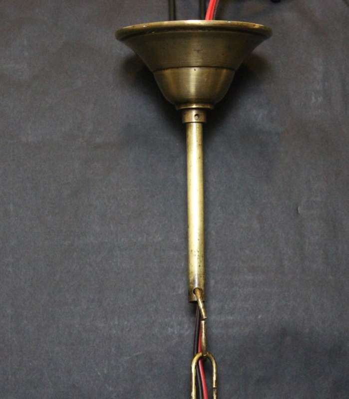 Vintage Brass Ceiling Light with Globe of the World