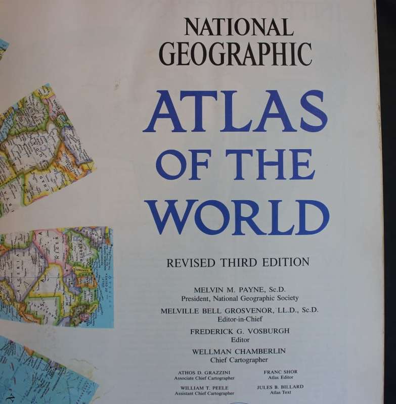 National Geographic Atlas Of The World 1970 Softcover Large Edition