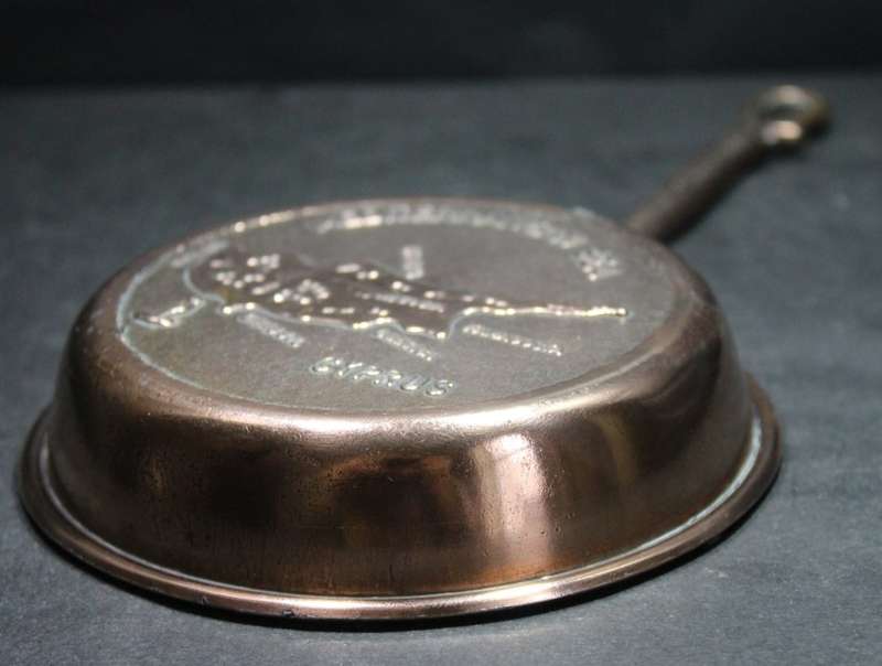 Decorative Mediterranean Sea Cyprus Island Copper Pan
