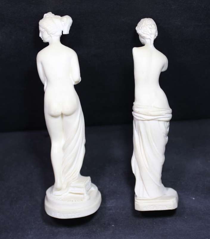 Pair of Arta Fina and A Santini Statuettes Aphrodite and Venus De Milo