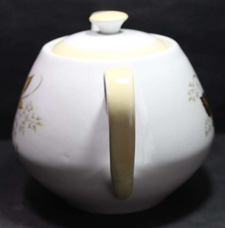Alfred Meakin 3 Piece Glo White Teapot and Sugar Bowl Milk Jug Set