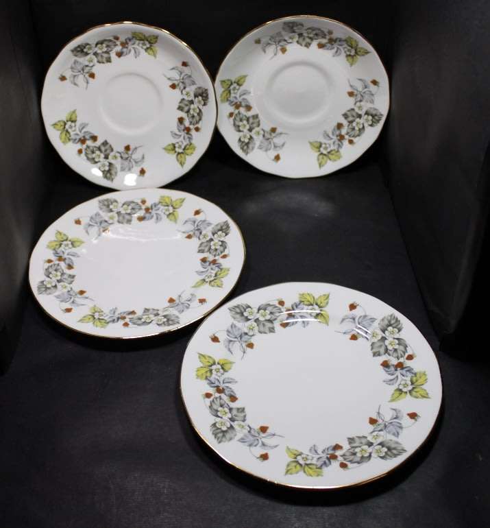 Part set of Royal Vale Pair of Side Plates and Saucers