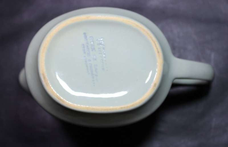 W Ware Green Pottery Milk Jug
