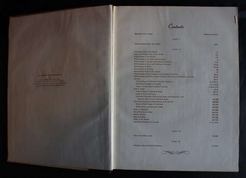 Hammond`s World Atlas Classics Edition 1961.
