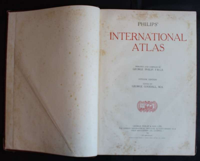 Philips International Atlas - 1942, Large Hardcover