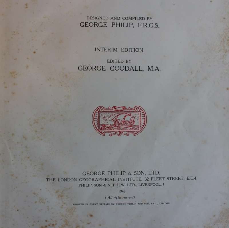 Philips International Atlas - 1942, Large Hardcover