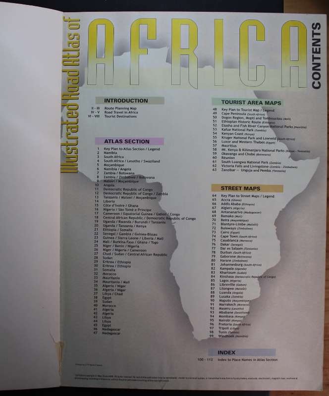 Map Studio Road Atlas Africa First Edition 2000
