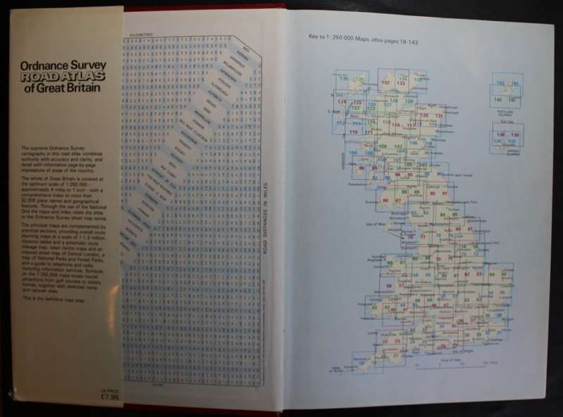 Ordnance Survey Road Atlas Of Great Britain 1984 3rd Impression