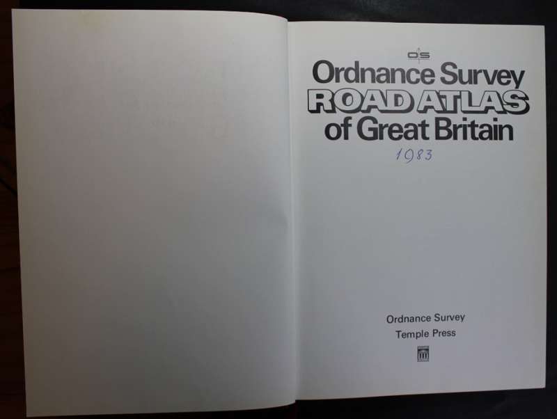 Ordnance Survey Road Atlas Of Great Britain 1984 3rd Impression