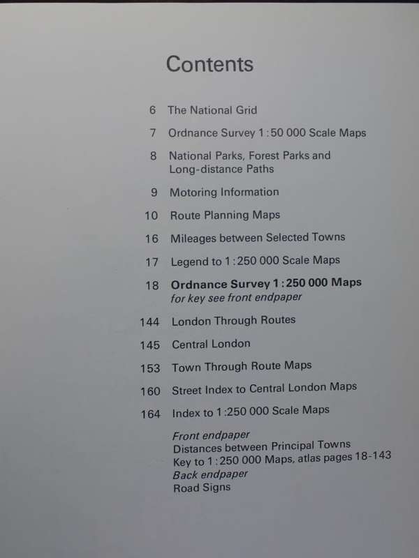 Ordnance Survey Road Atlas Of Great Britain 1984 3rd Impression