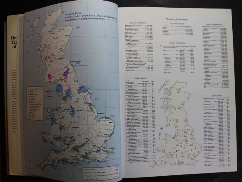 Ordnance Survey Road Atlas Of Great Britain 1984 3rd Impression