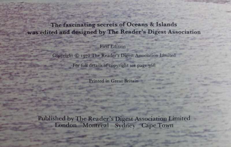 Readers Digest Fascinating Secrets of Oceans and Islands Foreword by Jacques Cousteau.