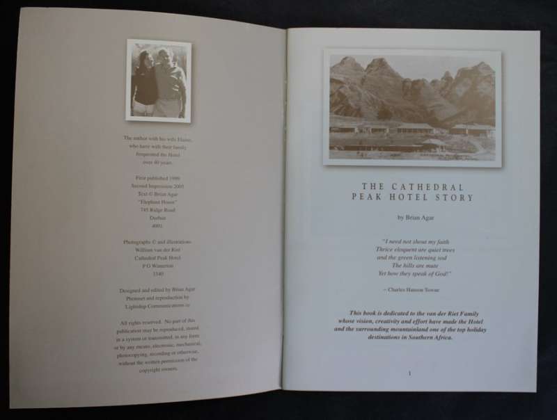 The Cathedral Peak Hotel Story by Brian Agar Booklet