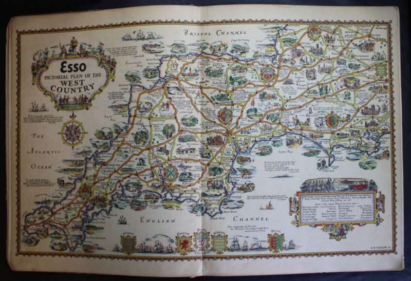 Pictorial Britain and Ireland - Book of Vintage Maps 1932 by Esso.