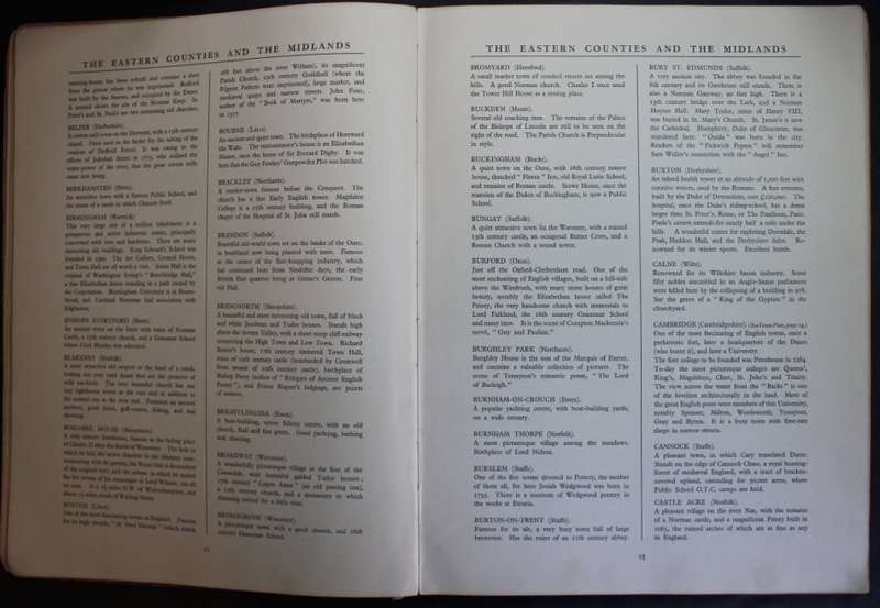 Pictorial Britain and Ireland - Book of Vintage Maps 1932 by Esso.