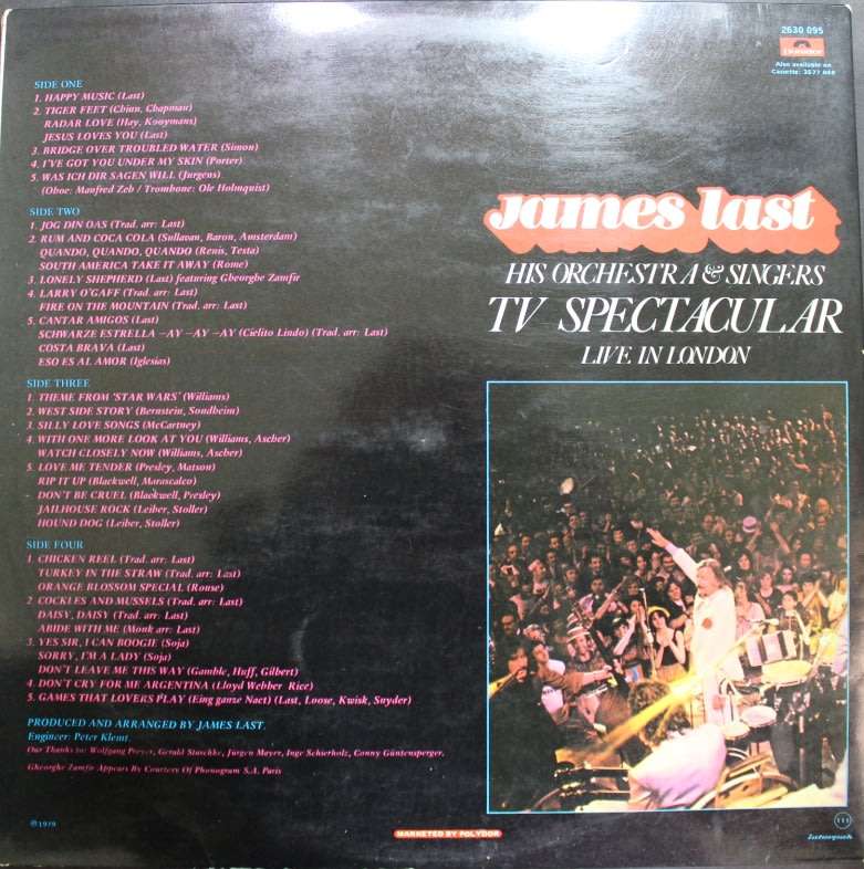 James Last TV Spectacular Live In London Double Vinyl LP