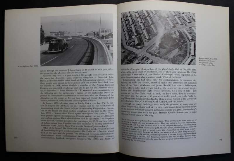 Johannesburg One Hundred A Pictorial History by Ellen Palestrant, Softcover Book