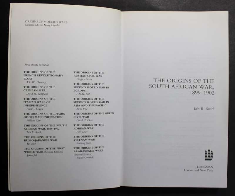 The Origins Of The South African War 1899-1902 by Iain R Smith, Softcover Book