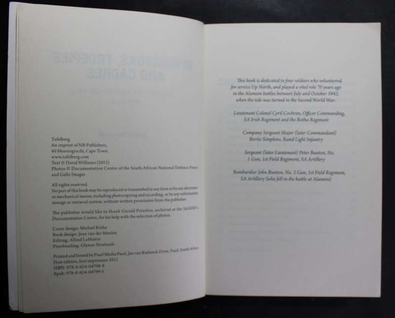 Springboks, Troepies and Cadres, Stories of the SA Army 1912-2012 by David Williams, Softcover Book