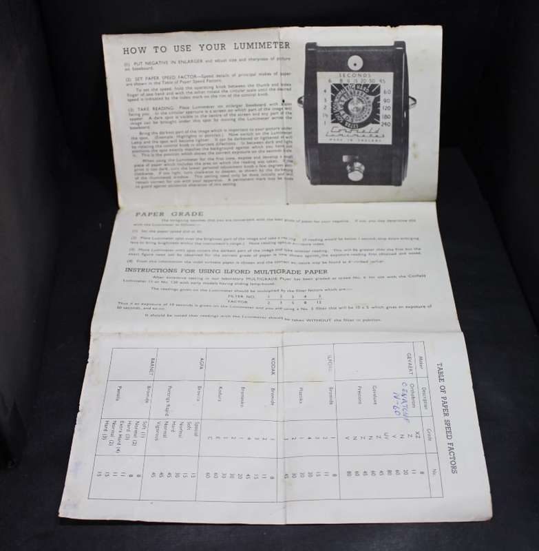 Vintage Corfield Lumimeter, Enlarging Exposure Meter in Original Box