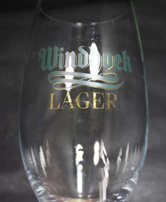 Windhoek Lager Beer Glass with Stem.