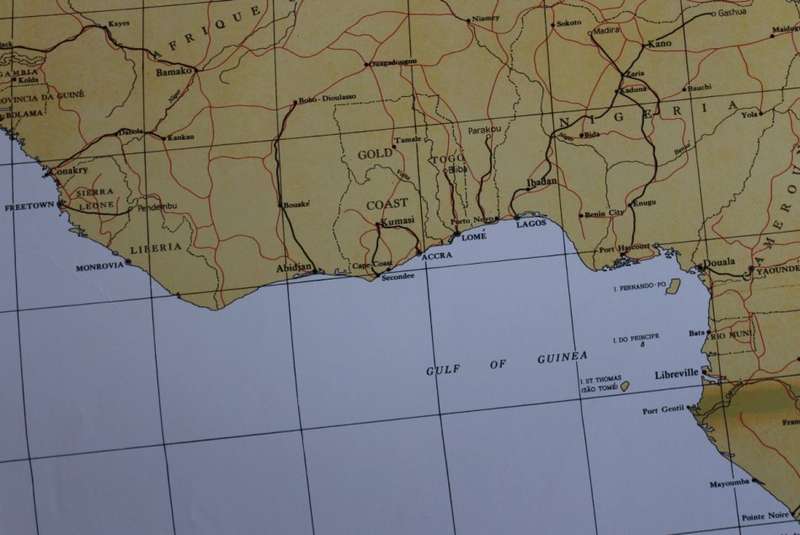 Vintage Africa / Afrika Wall Map 1951 Reproduction print.