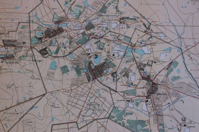 Witwatersrand Central, East and West, Topographical Map 1935, Set of 3 Maps, Reproduction Prints