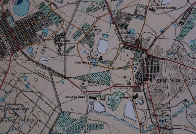 Witwatersrand Central, East and West, Topographical Map 1935, Set of 3 Maps, Reproduction Prints