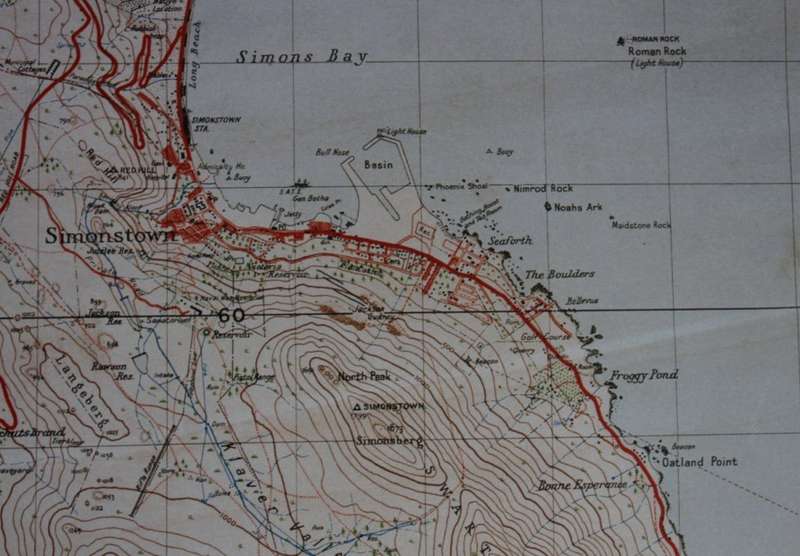 Cape Peninsula 1934 - 80th Anniversary Surveys and Mapping, Set of 4 Maps, Reproduction Prints