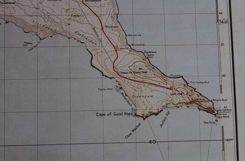 Cape Peninsula 1934 - 80th Anniversary Surveys and Mapping, Set of 4 Maps, Reproduction Prints
