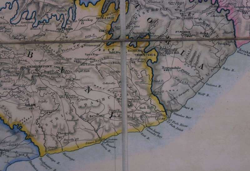 Map of the Eastern Frontier of the Cape Colony 1856, Reproduction Print