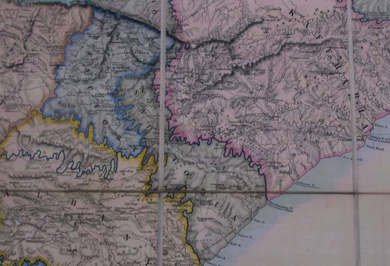 Map of the Eastern Frontier of the Cape Colony 1856, Reproduction Print