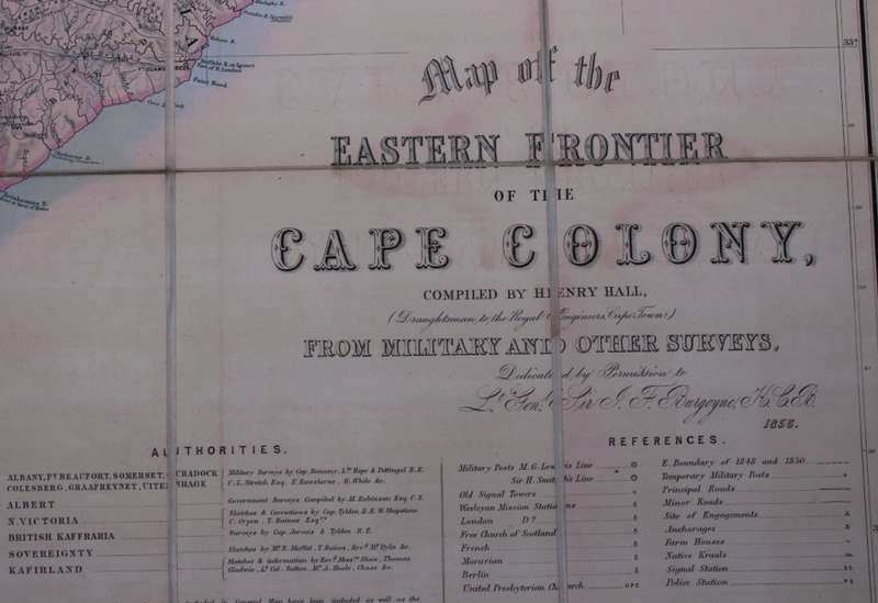 Map of the Eastern Frontier of the Cape Colony 1856, Reproduction Print