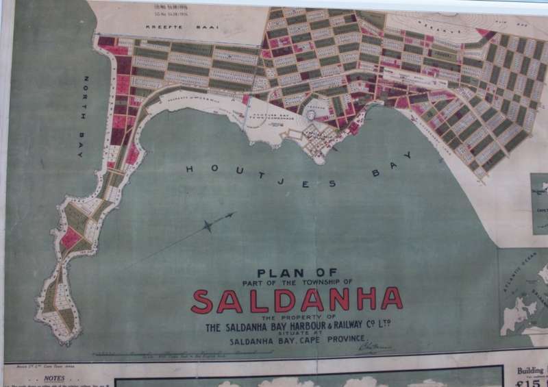 Vintage Plan of Part of the Township of Saldanha Bay 1914, Poster Print.