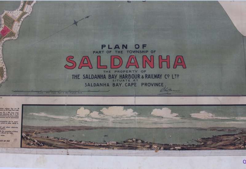 Vintage Plan of Part of the Township of Saldanha Bay 1914, Poster Print.