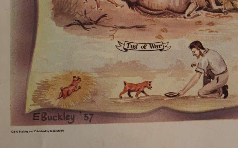 Jock Of The Bushveld Pictorial Map by E Buckley 1957