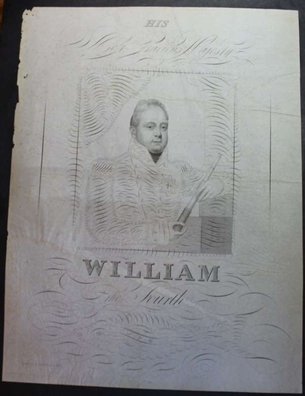 Calligraphy - His Most Gracious Majesty William The Fourth Struck By J P Hemm 1831