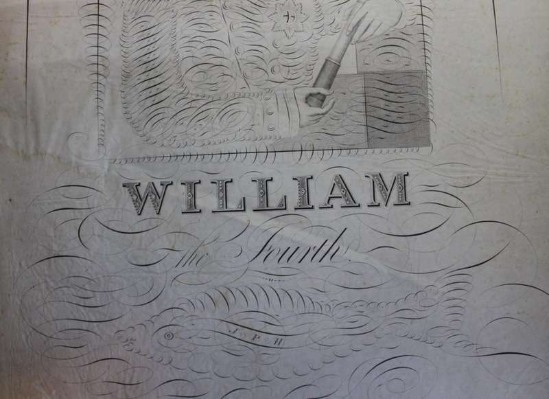 Calligraphy - His Most Gracious Majesty William The Fourth Struck By J P Hemm 1831