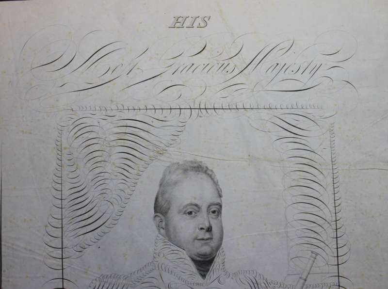 Calligraphy - His Most Gracious Majesty William The Fourth Struck By J P Hemm 1831